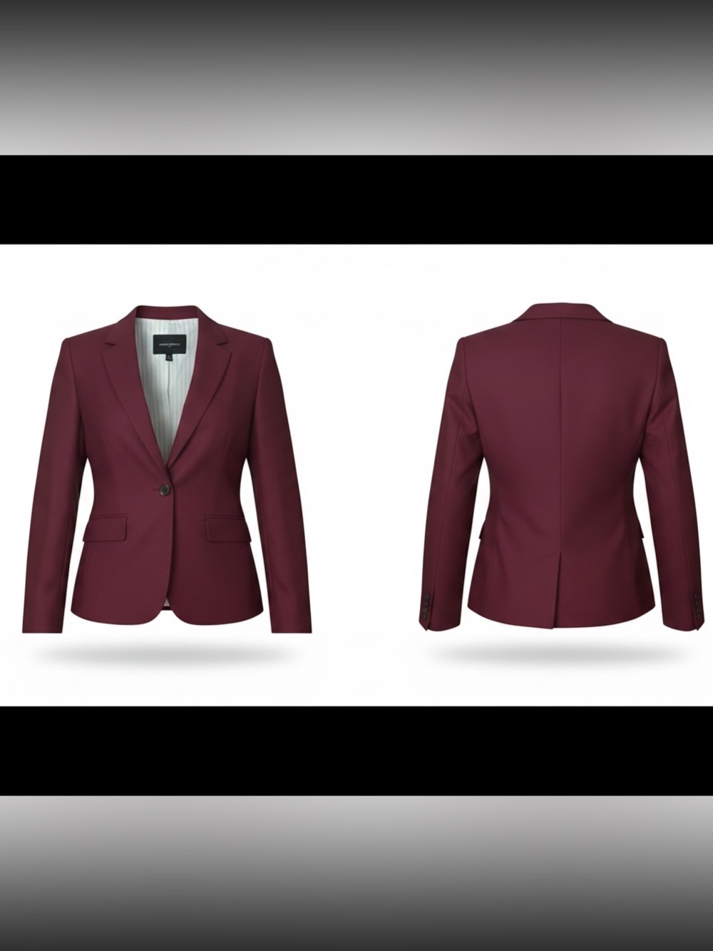 Banana Republic Burgundy Wine Single Button Blazer Size 10 *priced to sell* - Picture 4 of 5
